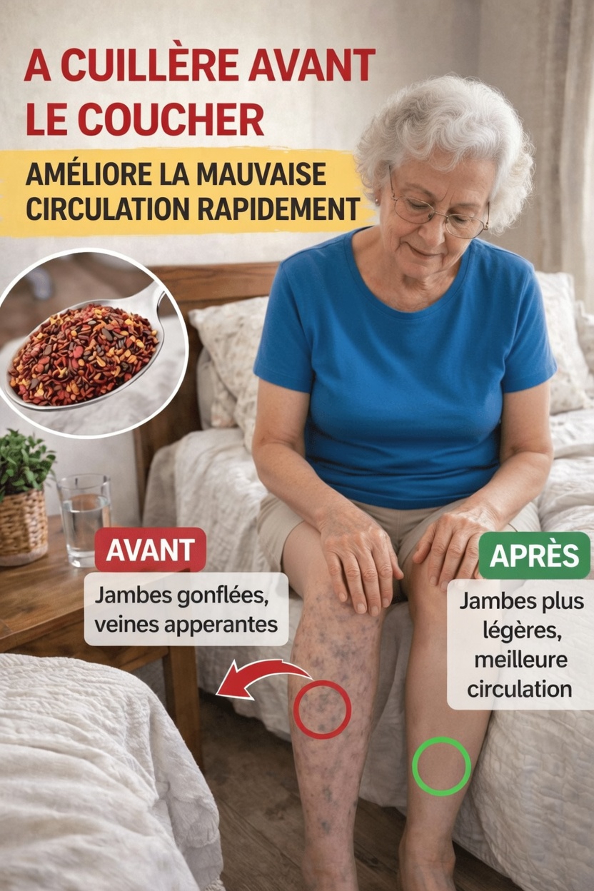 Pourquoi de nombreuses personnes âgées ajoutent une cuillerée de poivre de Cayenne avant de se coucher pour favoriser la circulation dans les jambes