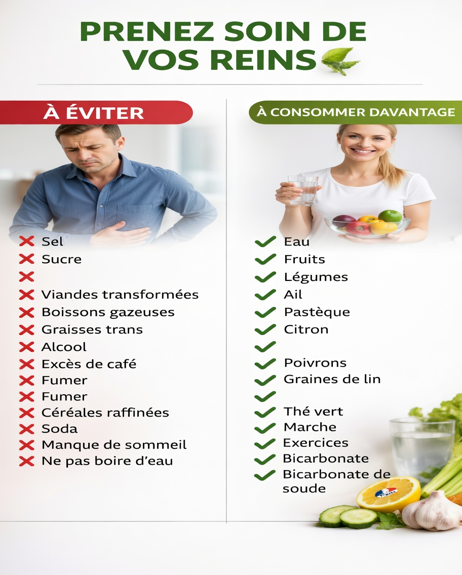 Des moyens naturels de soutenir la santé des reins grâce aux habitudes et choix du quotidien