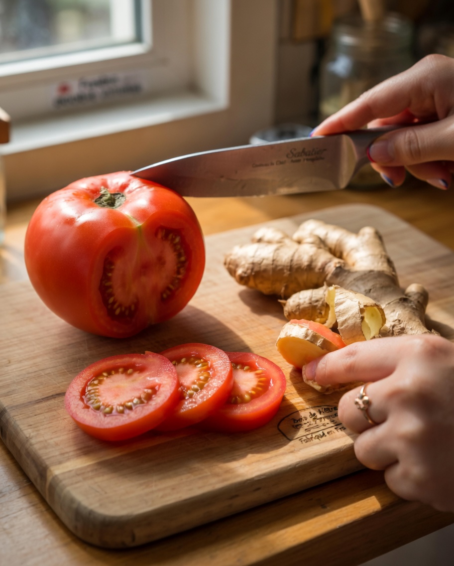 Comment préparer une simple boisson à la tomate et au gingembre pour favoriser votre bien-être quotidien et votre niveau d’énergie