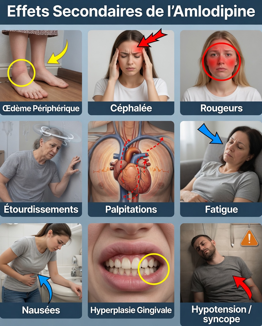 Les 12 effets secondaires les plus courants de l’amlodipine que chaque patient doit connaître