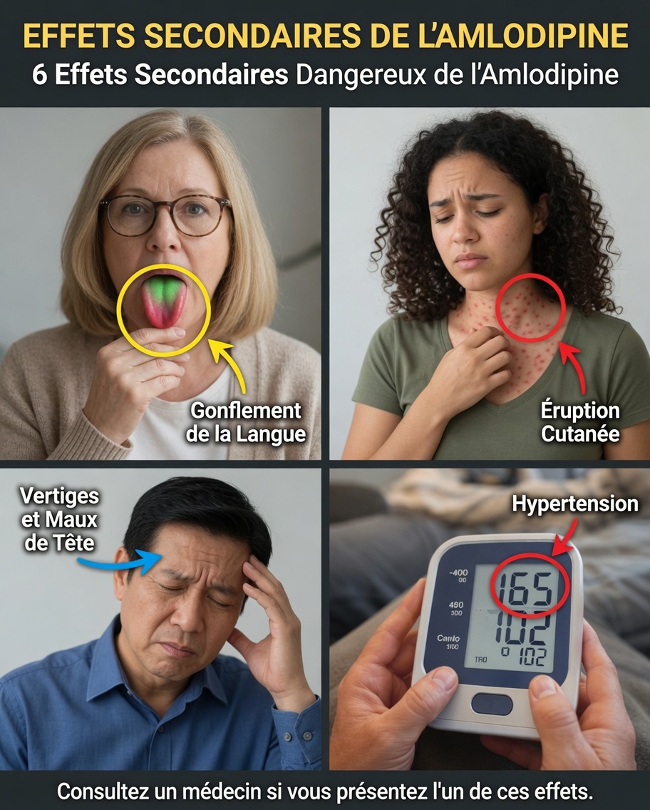 Quels sont les 6 effets secondaires courants de l’amlodipine et que pouvez-vous faire à leur sujet ?