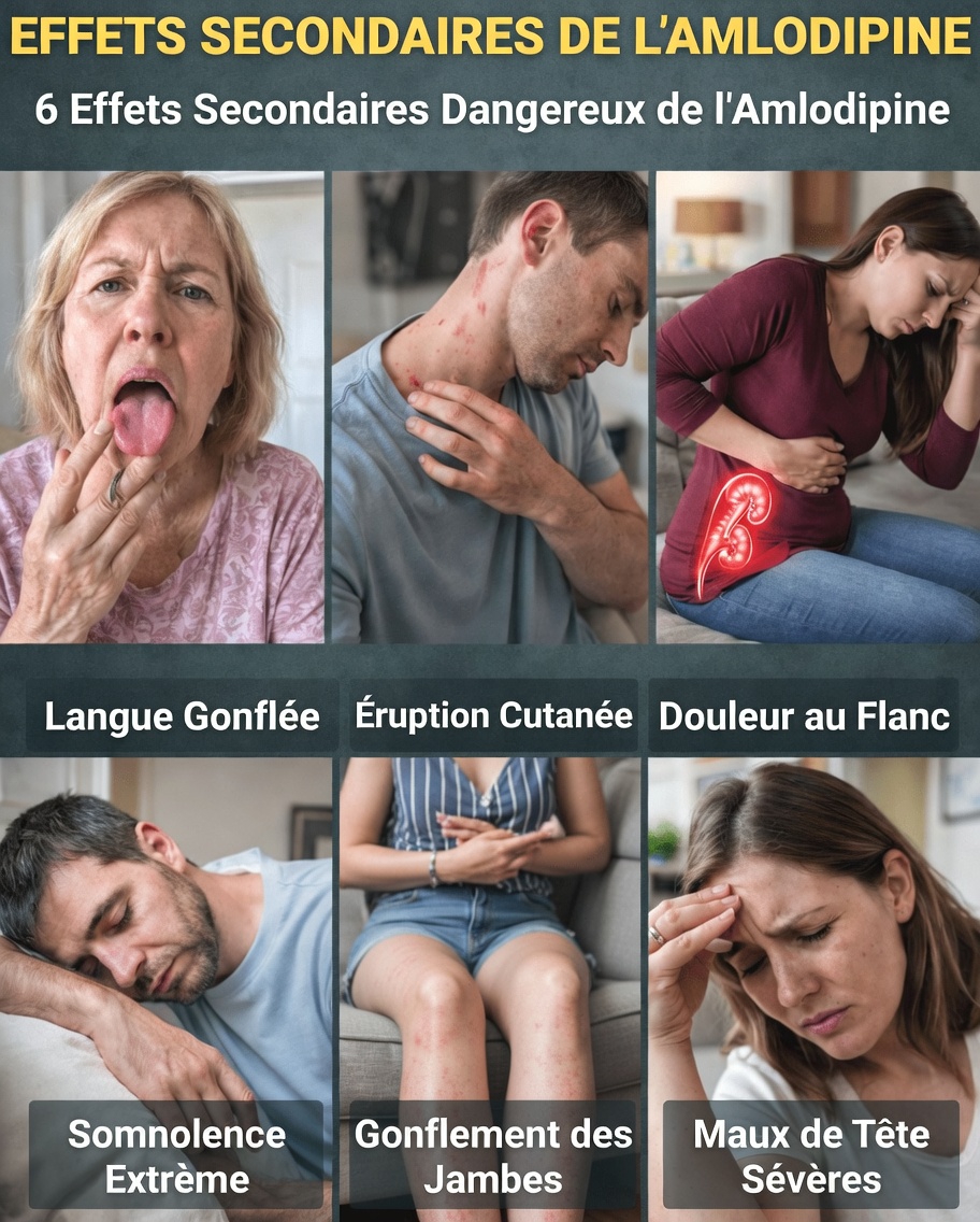 Quels sont les 6 effets secondaires courants de l’amlodipine et que pouvez-vous faire à leur sujet ?