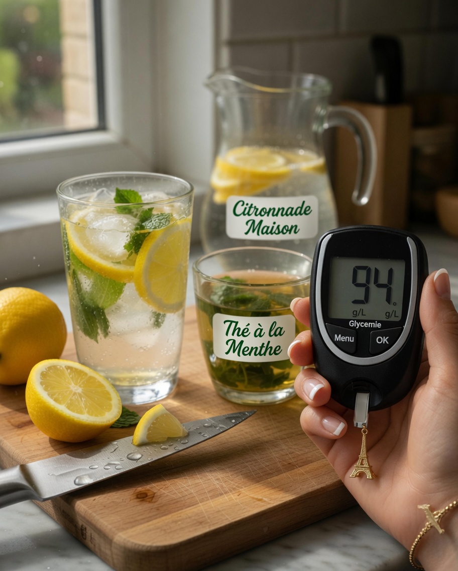Comment préparer chaque jour cette simple boisson au citron et à la menthe pour favoriser une glycémie saine