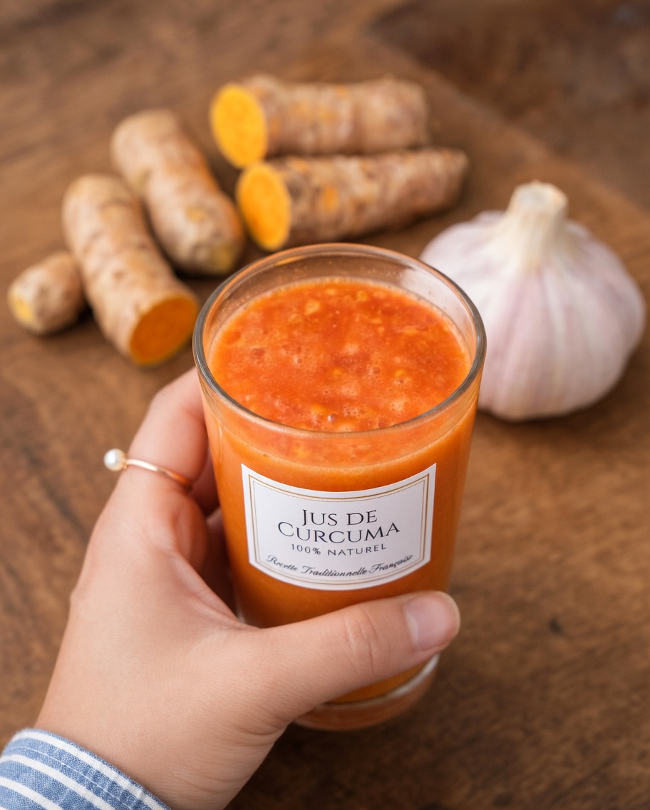 Recette simple de boisson à la tomate, à l’ail et au curcuma pour le bien-être des hommes de plus de 40 ans