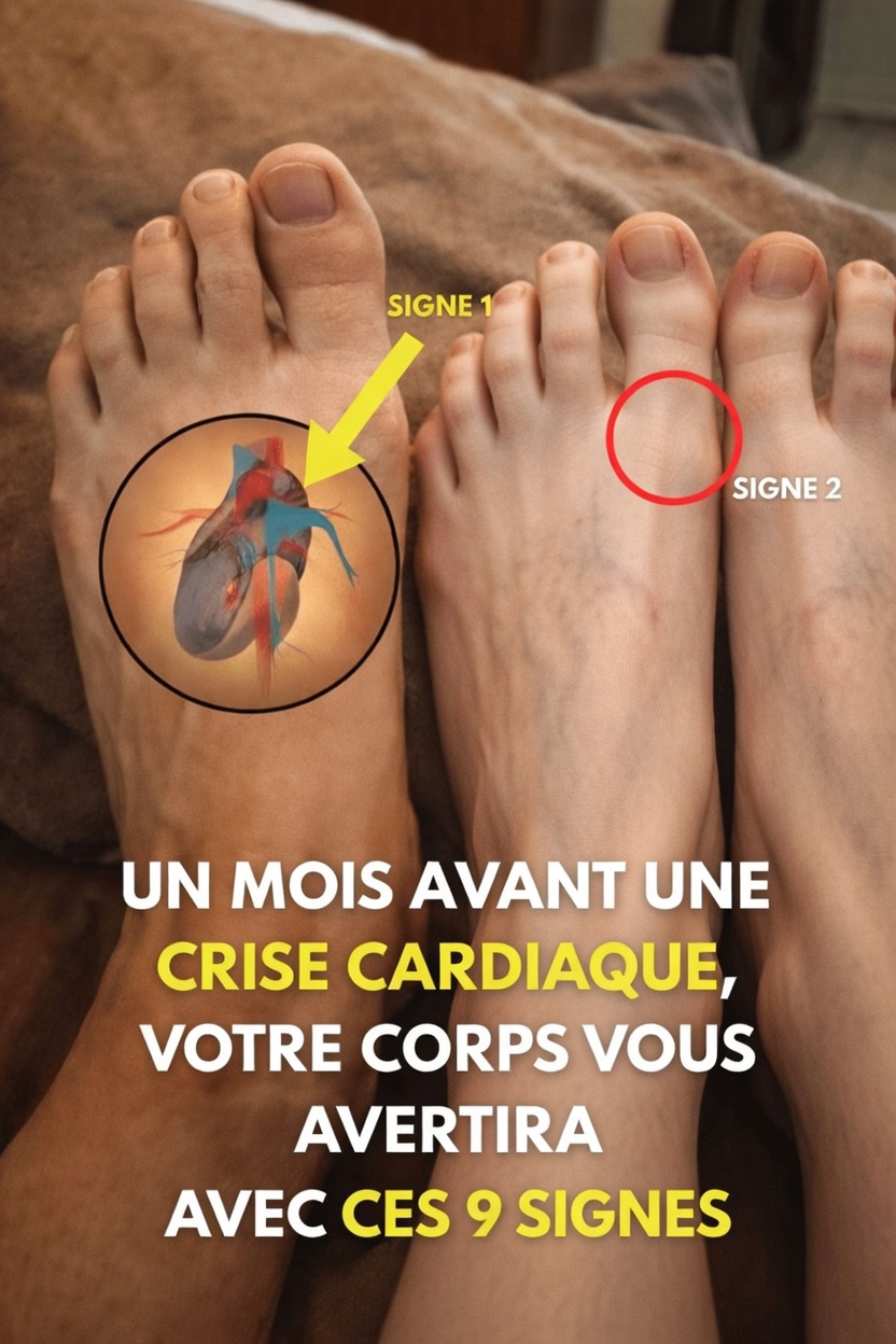 Quels sont les 9 signes possibles que votre corps peut montrer un mois avant une crise cardiaque ?