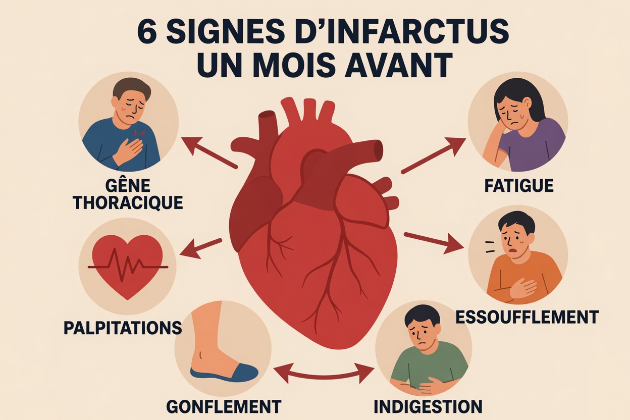 Quels sont les 9 signes possibles que votre corps peut montrer un mois avant une crise cardiaque ?