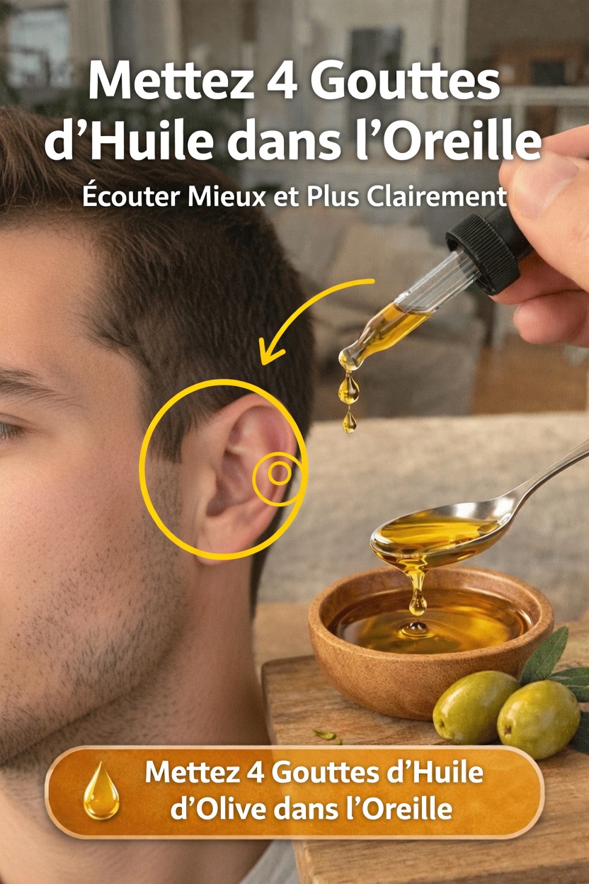 Avez-vous déjà essayé de mettre quelques gouttes d’huile d’olive dans votre oreille ?