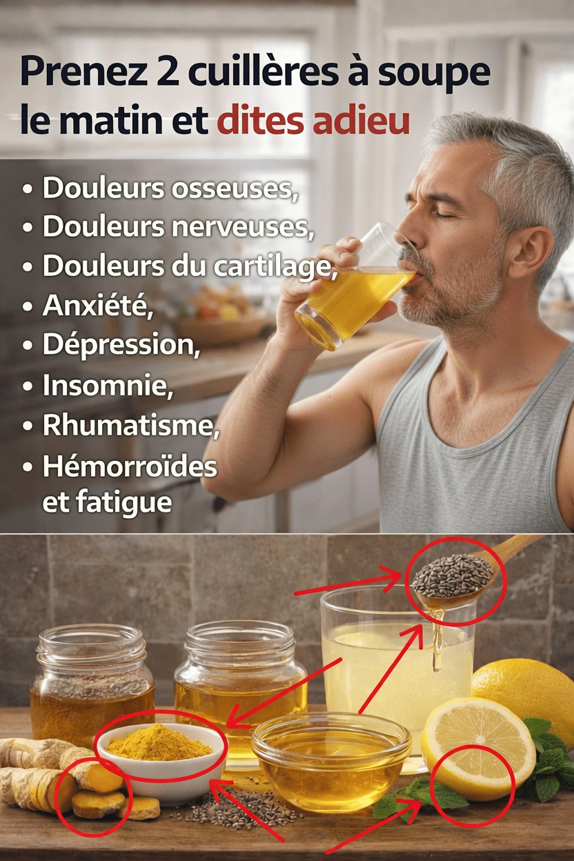 2 cuillères à soupe chaque matin : découvrez cette recette facile au curcuma, au gingembre, au citron, au miel et aux graines de chia