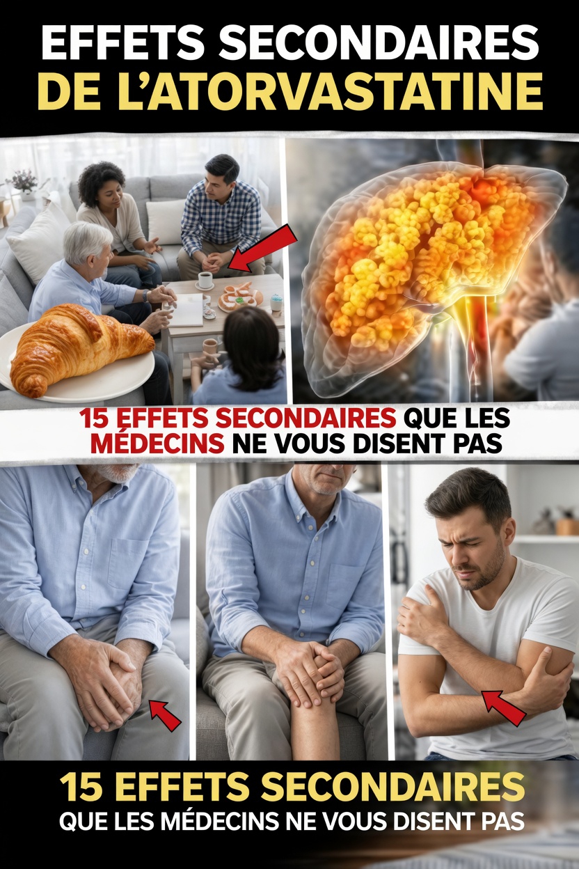 Ressentez-vous des symptômes inhabituels pendant que vous prenez de l’atorvastatine ? 15 effets secondaires moins connus à surveiller