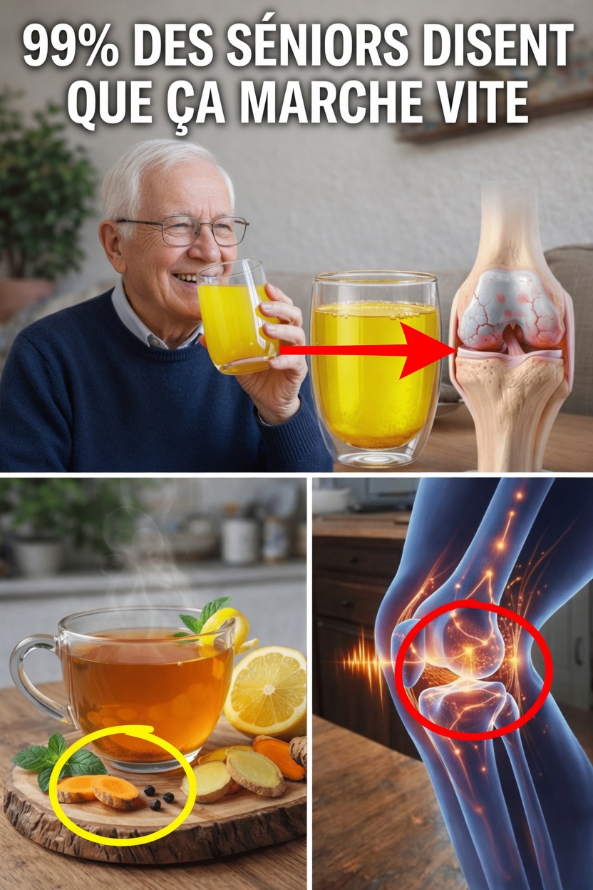 Découvrez la simple recette de boisson au curcuma et au gingembre que de nombreuses personnes âgées utilisent pour soutenir naturellement la santé des genoux