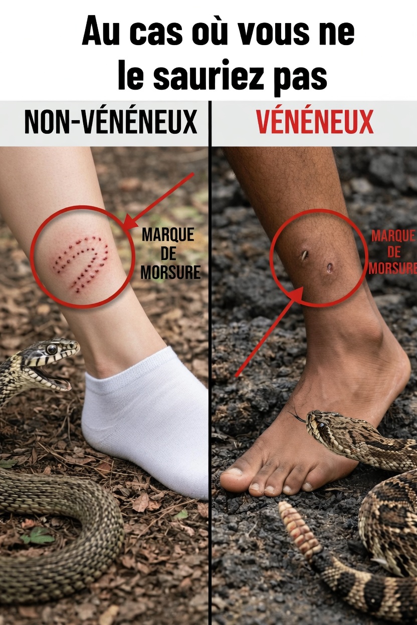 Comment reconnaître les morsures de serpent venimeuses et non venimeuses : signes essentiels et gestes de premiers secours