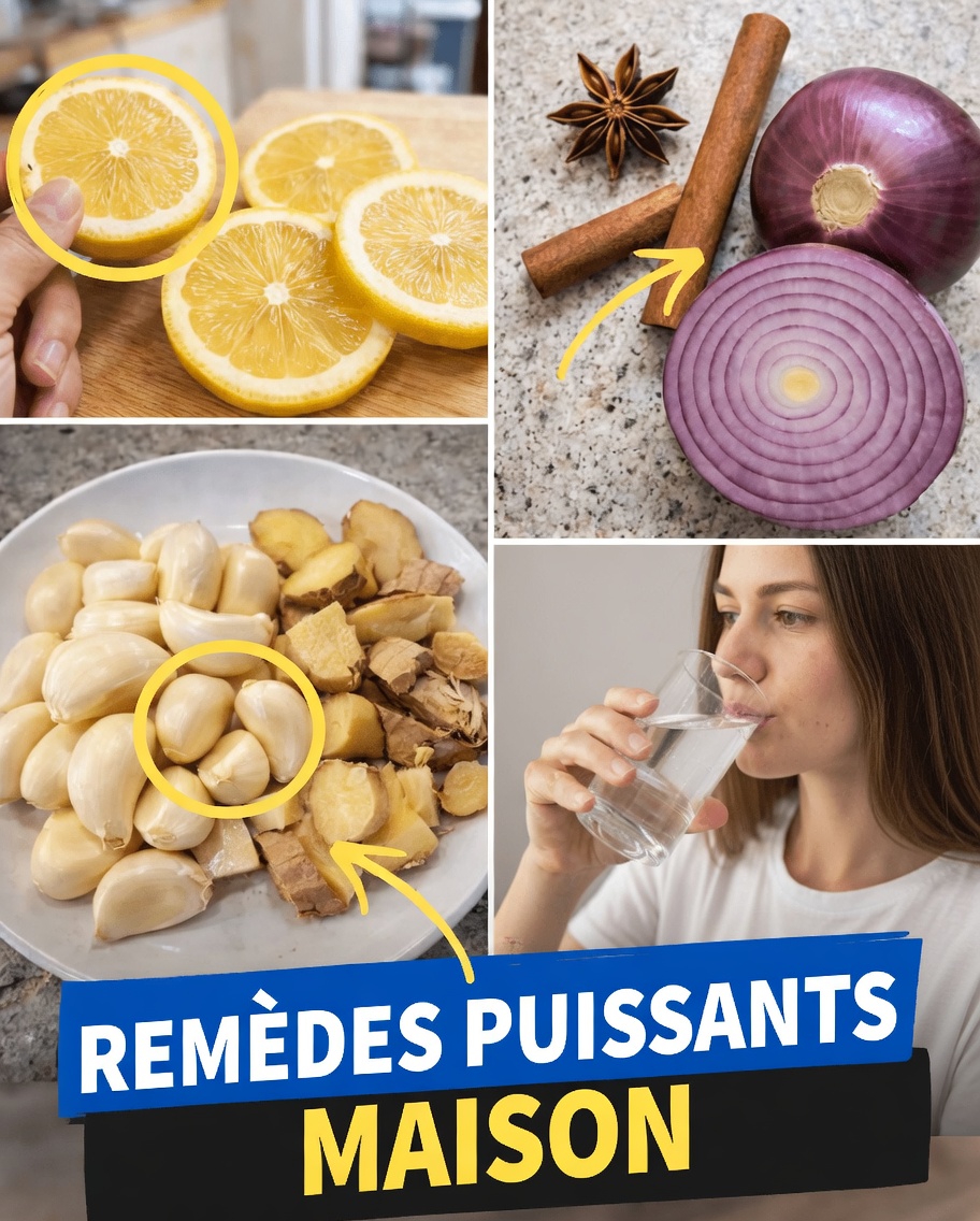 Infusion maison simple aux herbes : exploration de la cannelle, des clous de girofle, de l’ail, du gingembre, du citron et de l’oignon ensemble