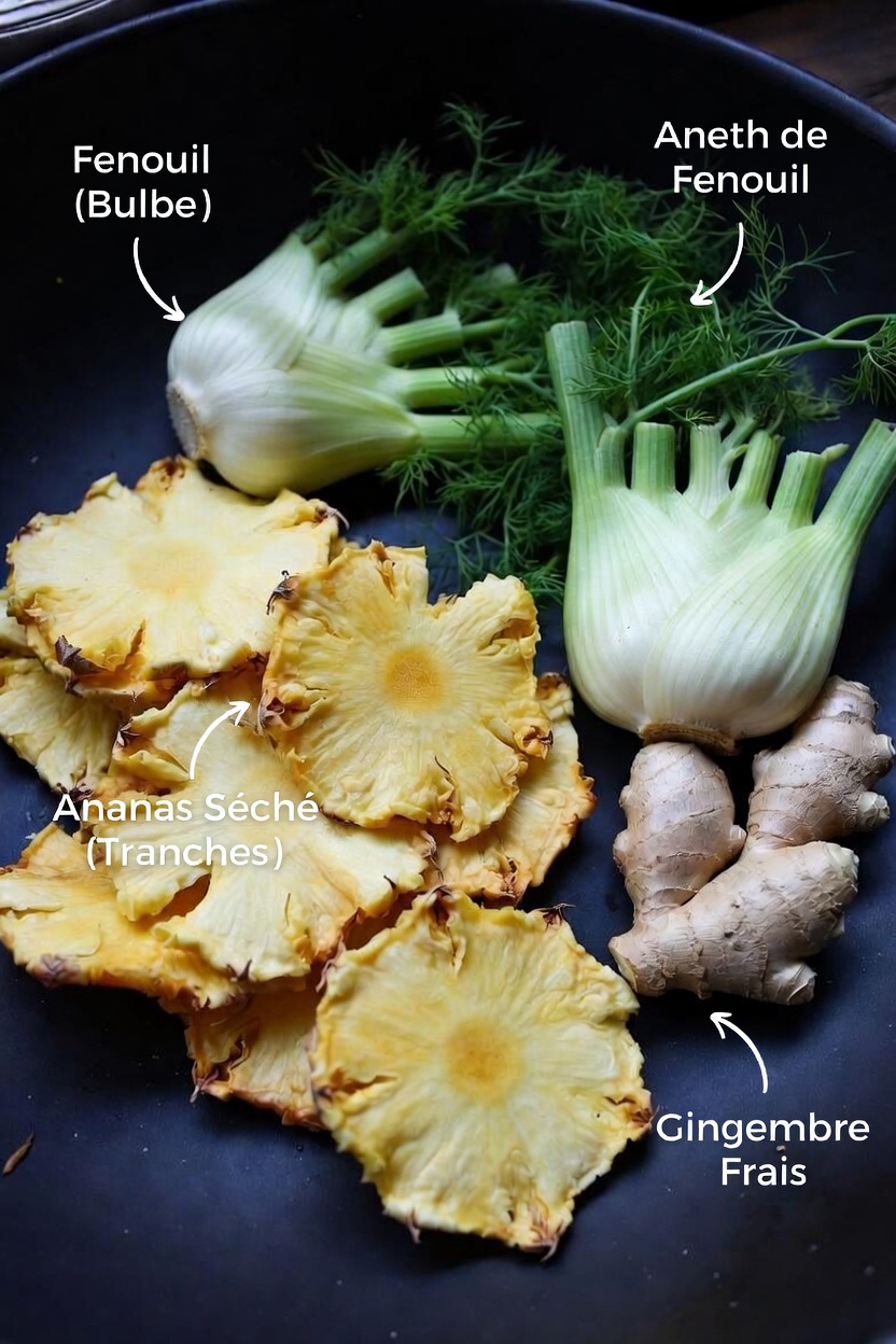 Découvrez une recette simple de boisson nocturne à base d’ananas, de gingembre et de fenouil pour favoriser la santé des reins