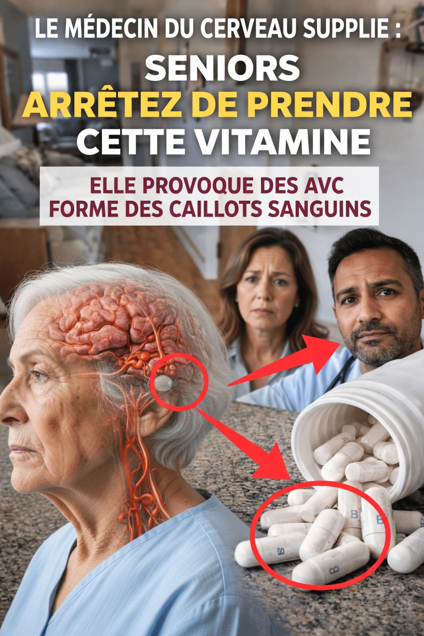 En tant que médecin du CERVEAU, je suis CHOQUÉ que CETTE vitamine augmente le risque d’AVC du jour au lendemain Santé des seniors
