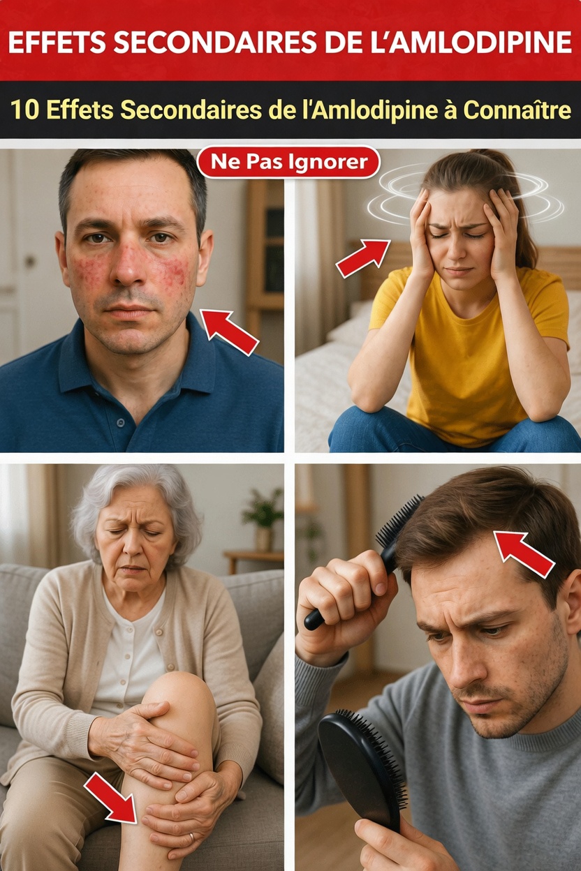Quels sont les 10 principaux effets secondaires de l’amlodipine et comment pouvez-vous les gérer au quotidien ?