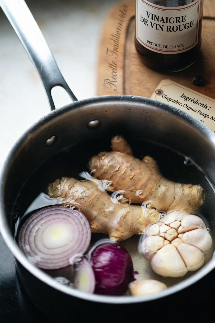 La recette du thé du matin et d’après-dîner au gingembre, curcuma, oignon, ail, cannelle et feuille de goyavier