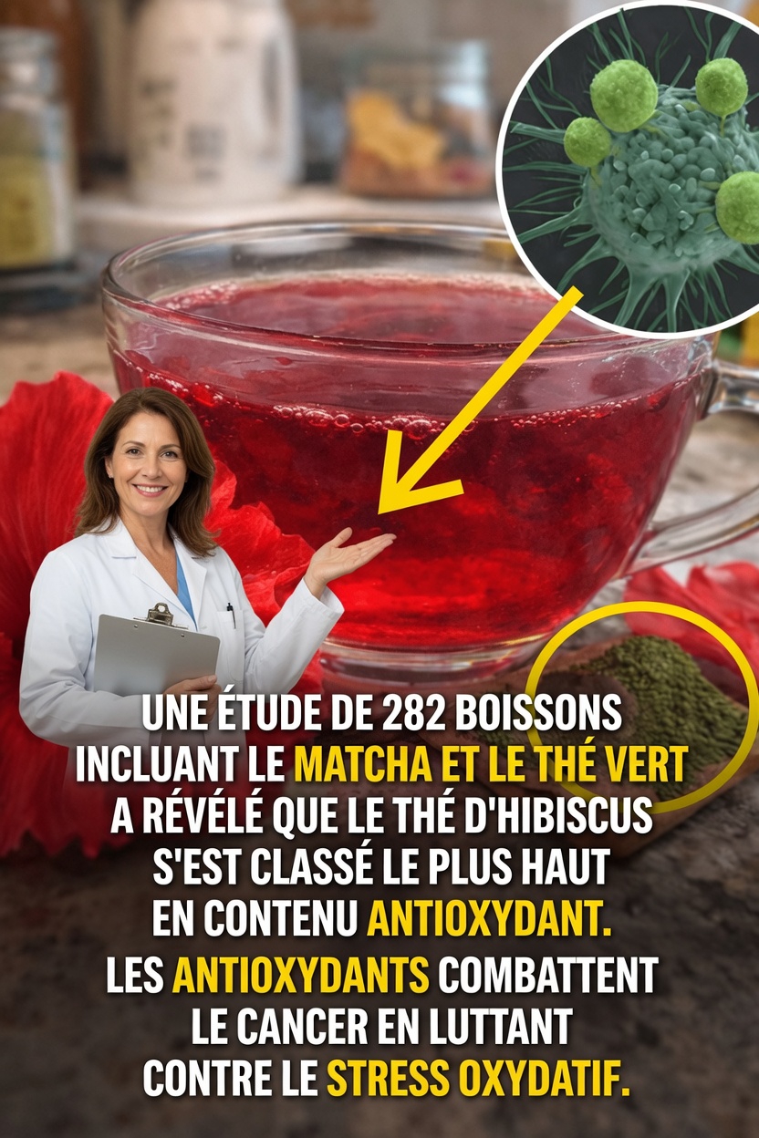 Une découverte surprenante : pourquoi le thé à l’hibiscus arrive en tête d’une étude portant sur 282 boissons pour leur teneur en antioxydants