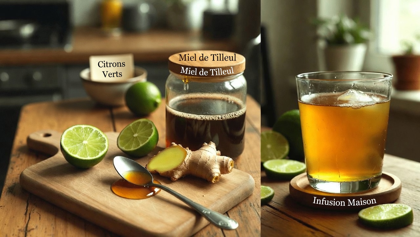 Un simple rituel du soir : découverte d’une boisson naturelle au gingembre, au citron vert et au miel pour le bien-être quotidien