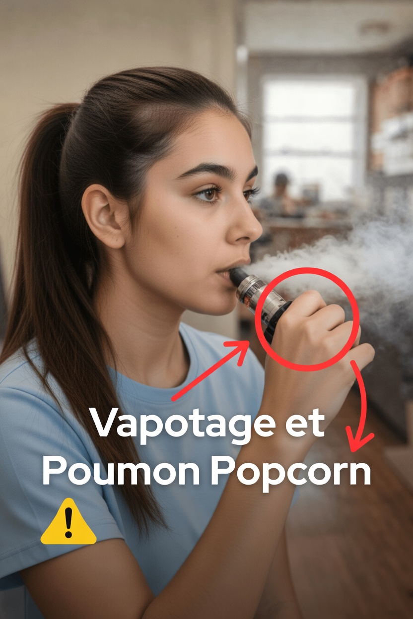 Vapotage et poumon du pop-corn : un risque silencieux que de nombreux adultes ignorent encore
