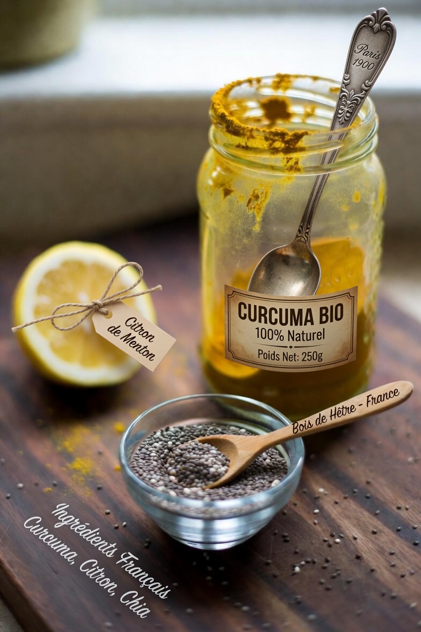 Une simple habitude matinale : découvrir une boisson rafraîchissante au curcuma, au citron, au miel et aux graines de chia