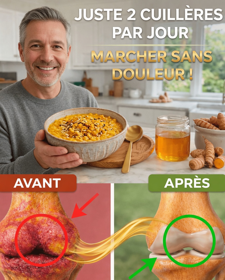 Ajouter seulement deux cuillères de ce mélange naturel au curcuma à votre journée pourrait-il aider à soutenir le confort des genoux ?