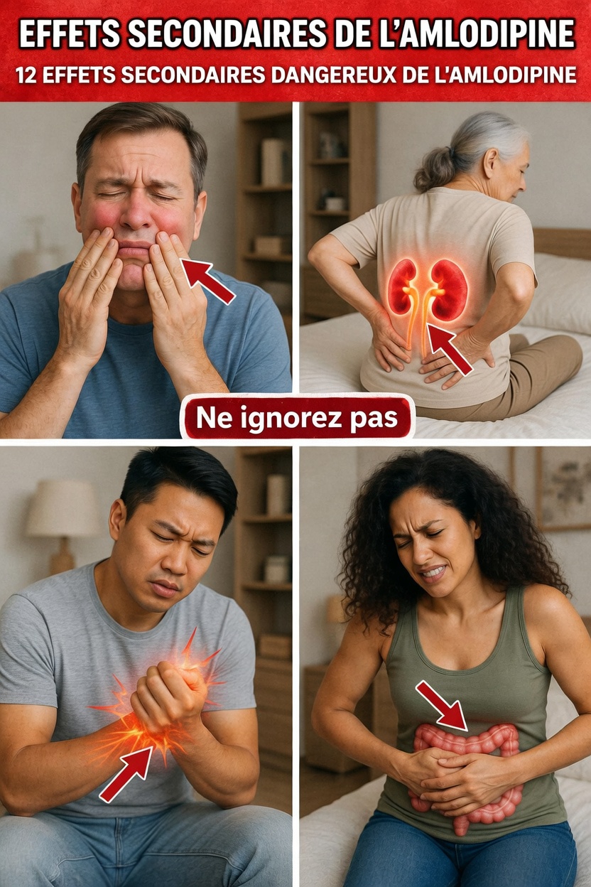 12 effets secondaires potentiels de l’amlodipine que vous devriez connaître si vous prenez ce médicament