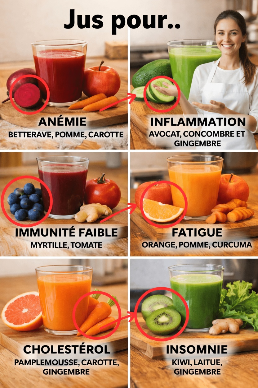 Découvrez 6 délicieuses recettes de jus maison pour favoriser naturellement l’énergie, l’immunité et un sommeil réparateur