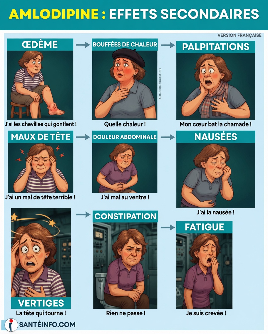 12 effets secondaires courants de l’amlodipine dont vous devriez être conscient(e) (et que faire à leur sujet)