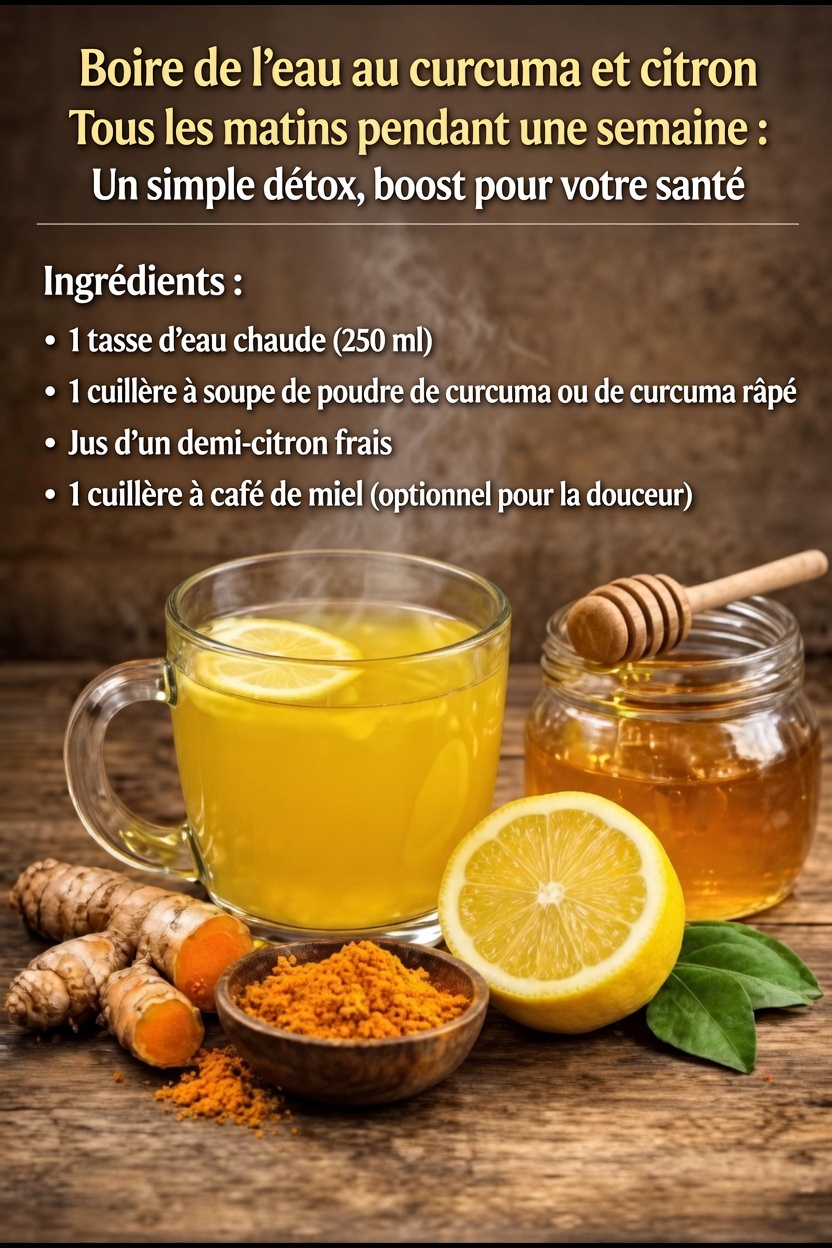 Boisson matinale au curcuma, citron, miel et chia : une façon simple de commencer votre journée avec des ingrédients naturels
