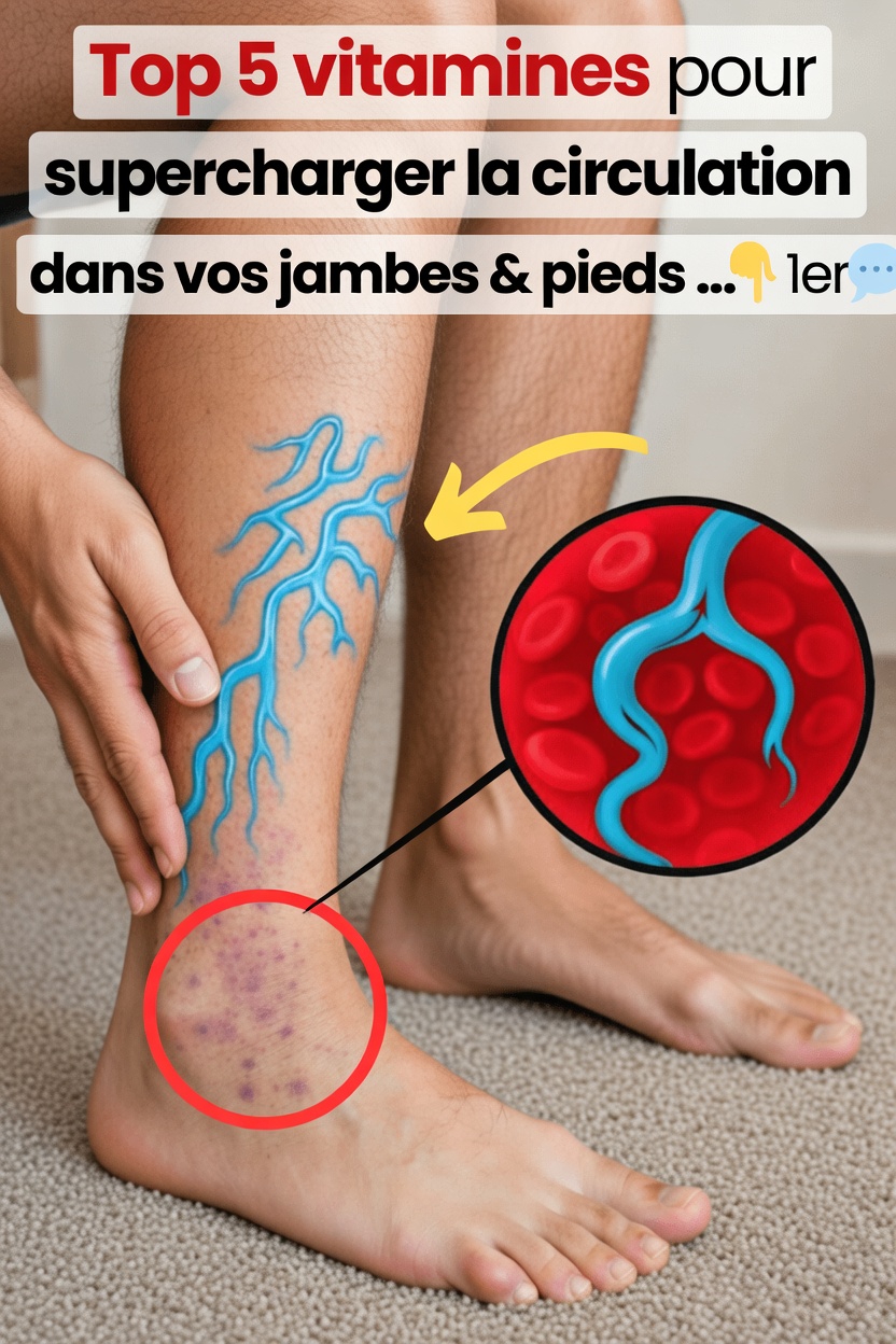 Découvrez les 5 principales vitamines qui peuvent favoriser naturellement une circulation saine dans vos jambes et vos pieds