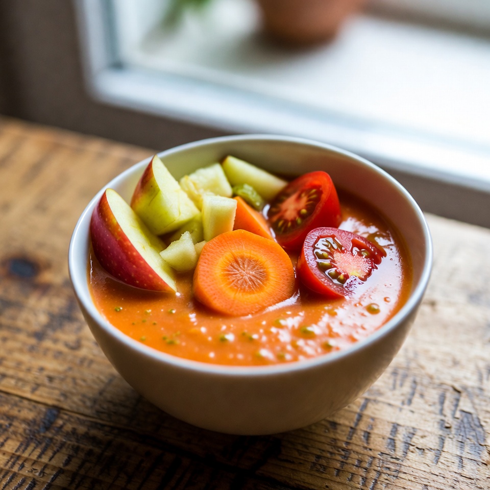 Découvrez le pouvoir d’un simple smoothie à la pomme, à la carotte, à la tomate et au curcuma pour soutenir les yeux et le cerveau