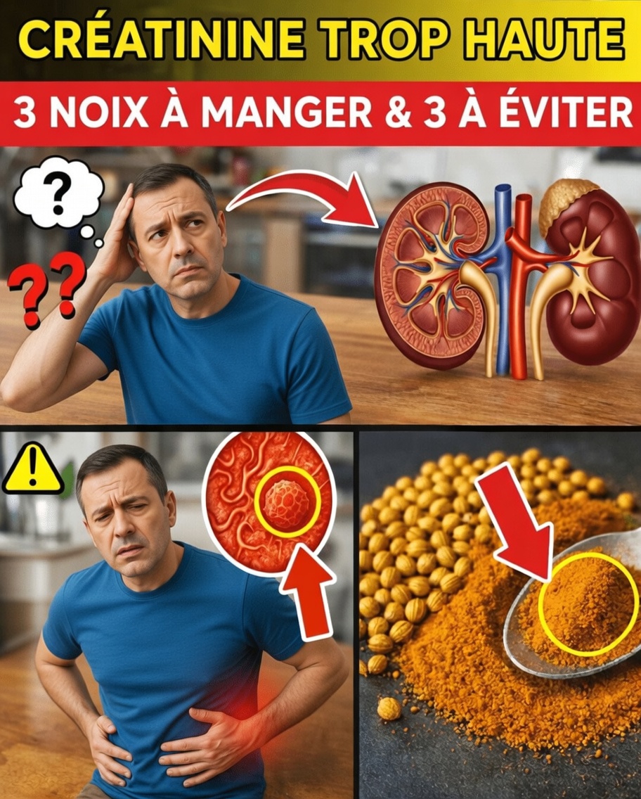 Taux de créatinine élevés ? Découvrez 3 noix à privilégier et 3 à limiter pour le bien-être des reins