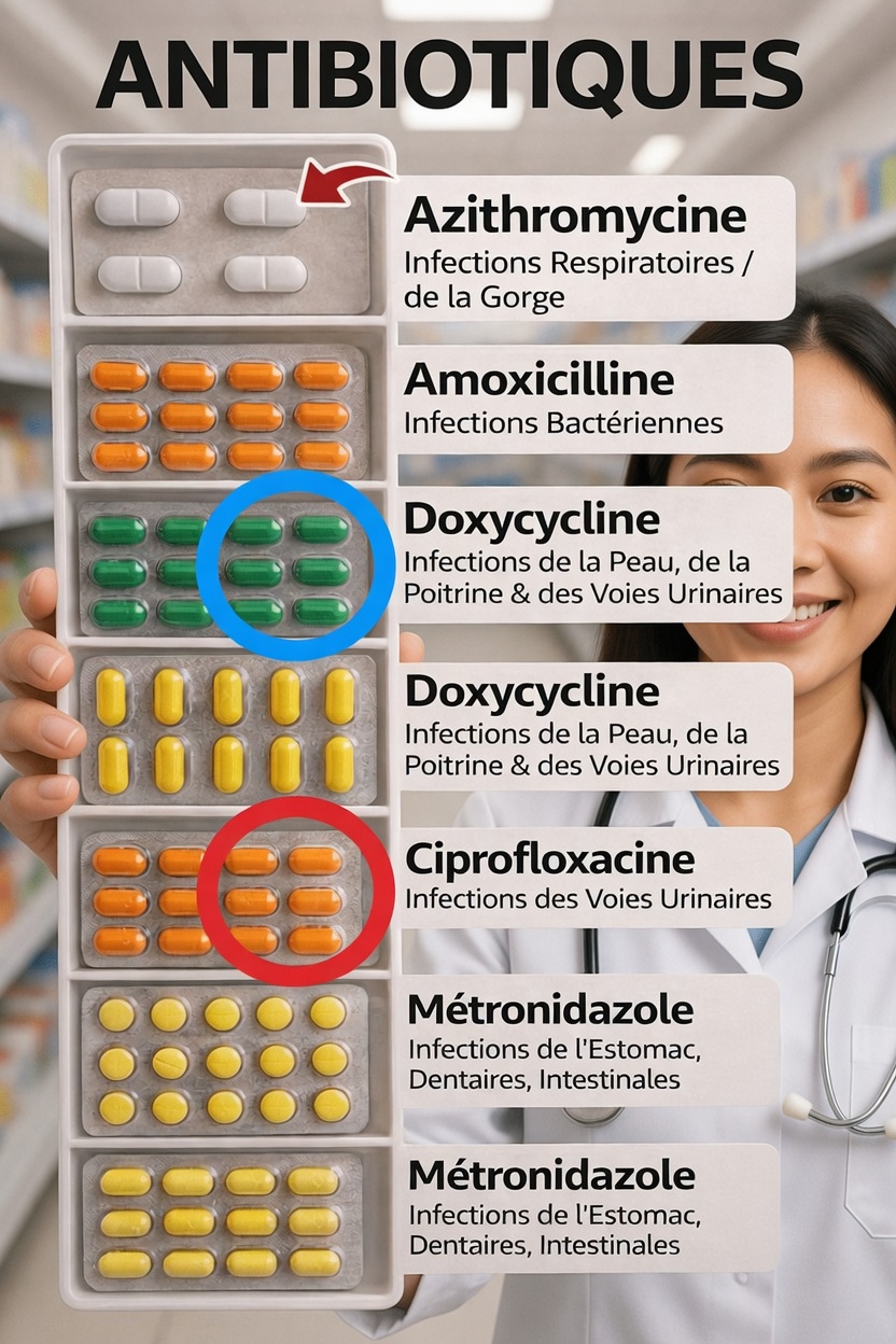Les 5 antibiotiques les plus courants : à quoi ils servent et pourquoi ils sont importants pour la santé au quotidien