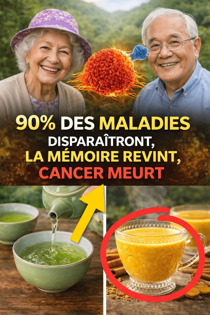 La simple habitude quotidienne du thé vert et du curcuma qui favorise le bien-être général et la longévité