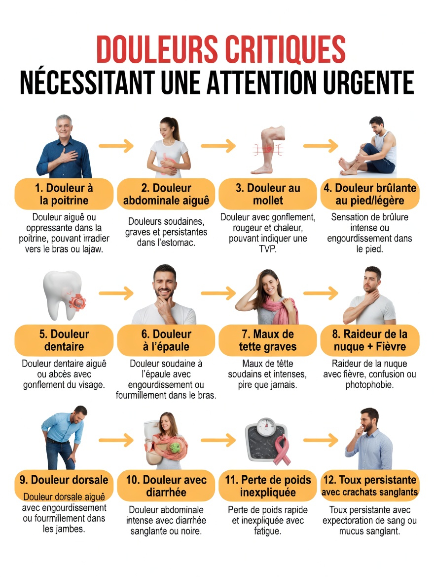 3 douleurs persistantes que vous ne devriez jamais ignorer comme de potentiels signes avant-coureurs précoces