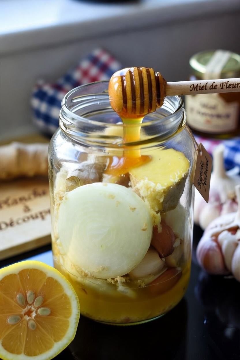 La puissante cuillerée quotidienne : pourquoi les gens mélangent le gingembre, l’oignon, l’ail, le citron et le miel