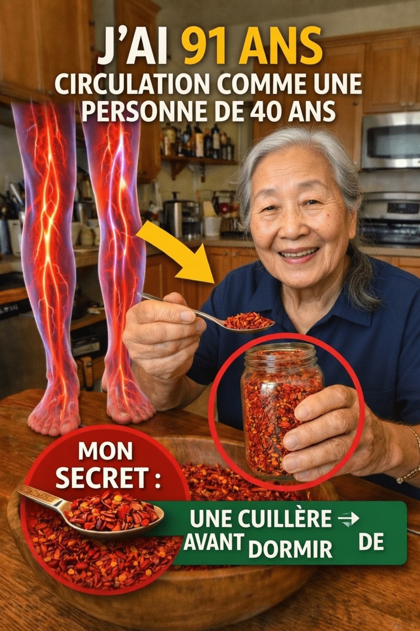Seniors : que pourrait-il se passer si vous ajoutiez du piment de Cayenne avant de vous coucher pour favoriser la circulation dans les jambes et les pieds ?
