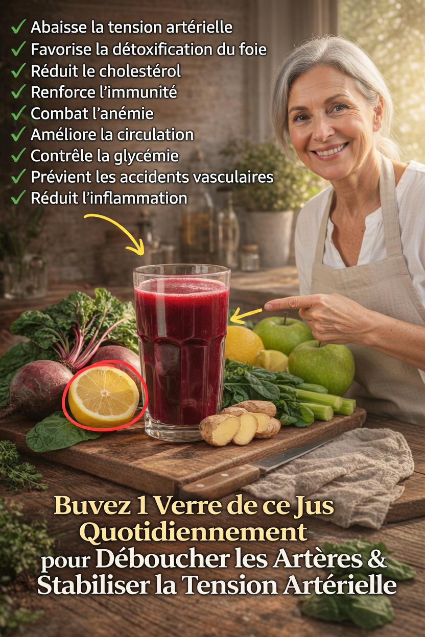 Découvrez comment cette simple habitude quotidienne de jus peut favoriser naturellement une tension artérielle saine et une bonne circulation