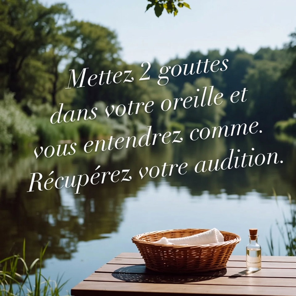 Mettez 2 gouttes dans votre oreille et vous entendrez comme avant. Récupérez votre audition.