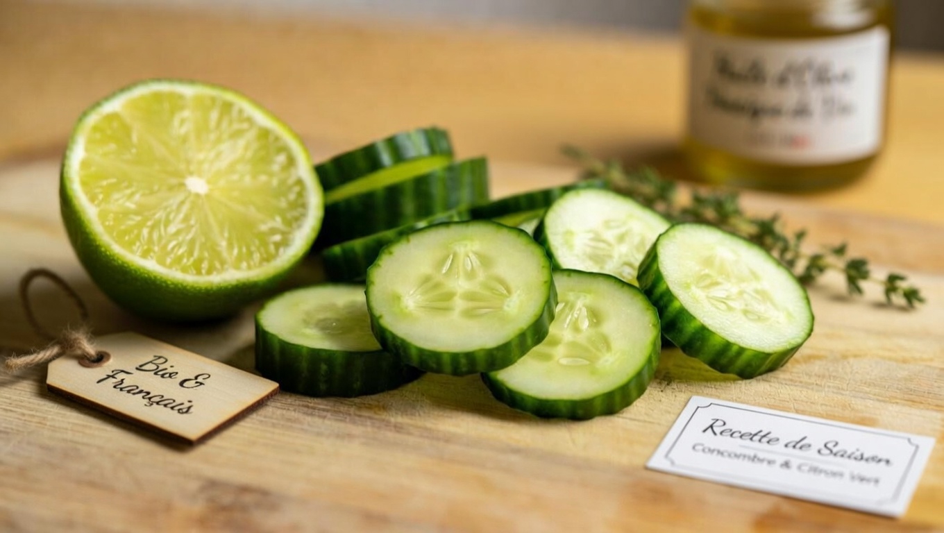 Habitude quotidienne simple : eau rafraîchissante au concombre, citron vert et menthe pour le confort des yeux et l’hydratation