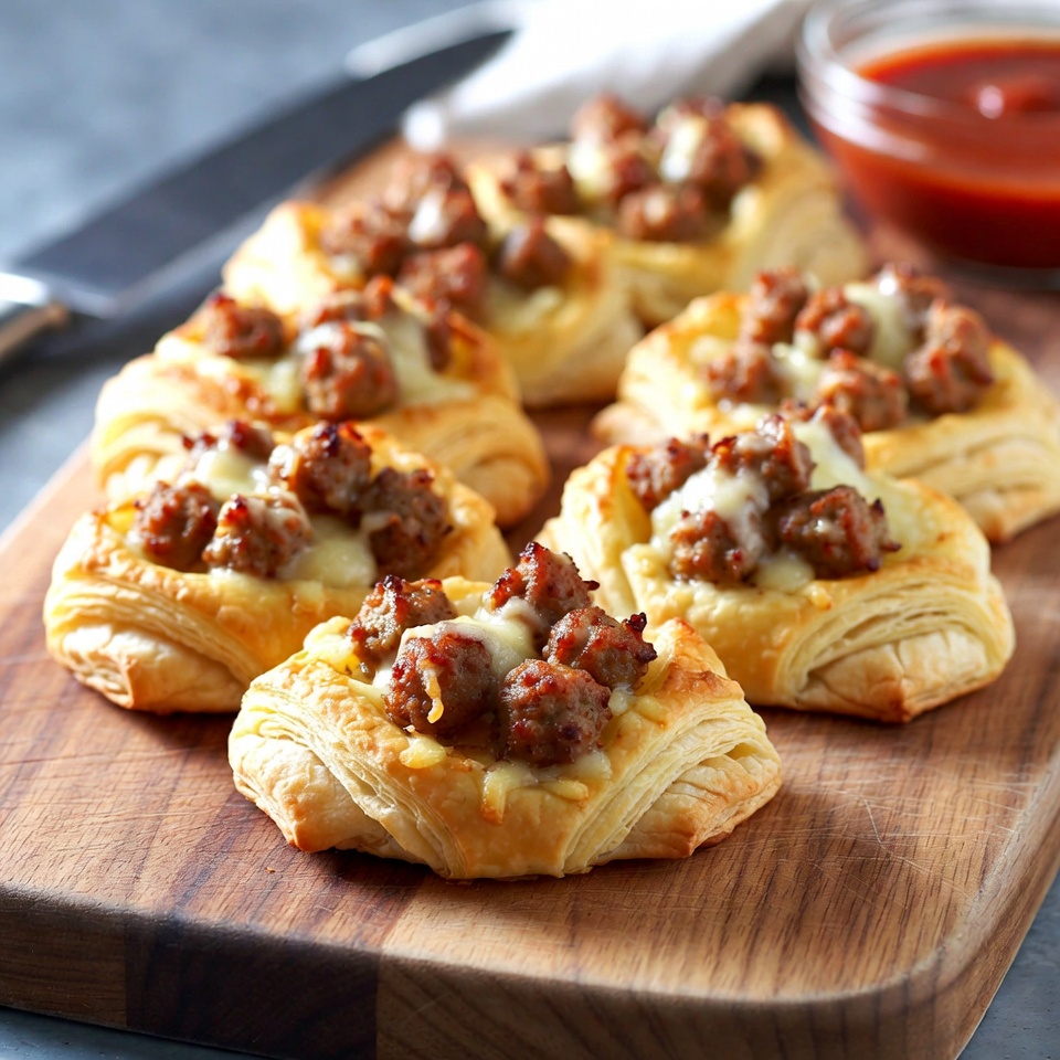 Croissants à la saucisse et au fromage