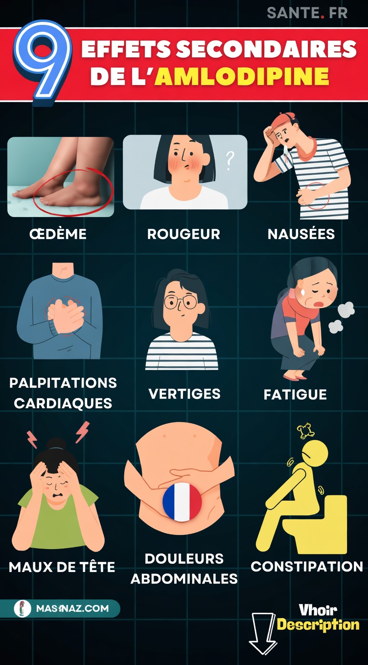 Quels sont les effets secondaires les plus courants de l’amlodipine et comment pouvez-vous les gérer ?