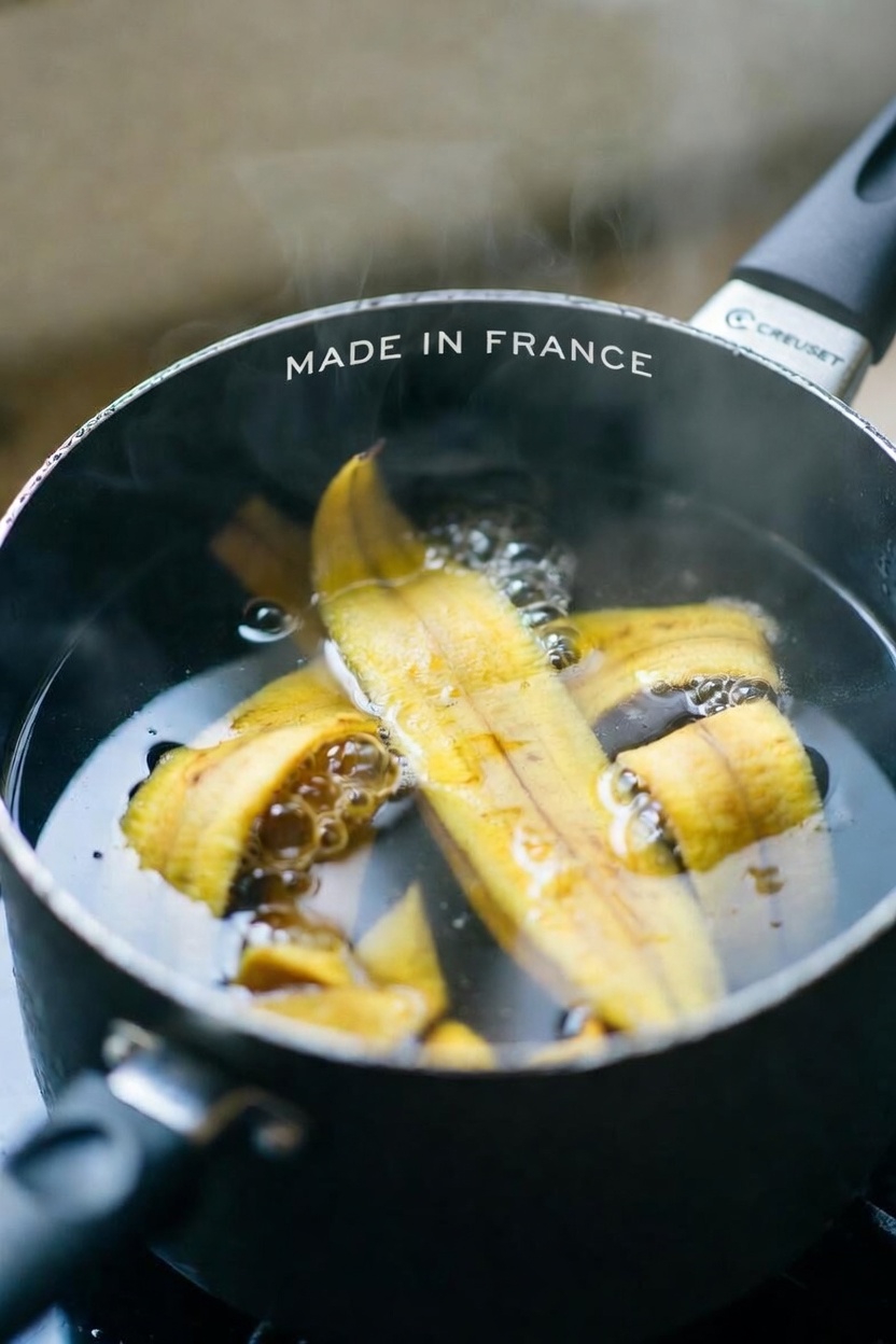 Découvrez les bienfaits surprenants de l’utilisation de l’eau de peau de banane bouillie comme rinçage capillaire naturel pour des cheveux en meilleure santé