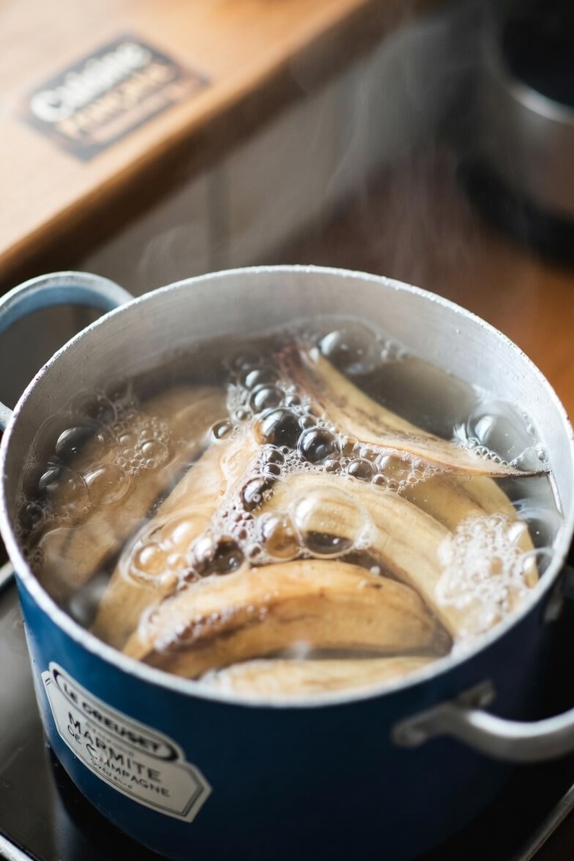 Découvrez les bienfaits surprenants de l’utilisation de l’eau de peau de banane bouillie comme rinçage capillaire naturel pour des cheveux en meilleure santé