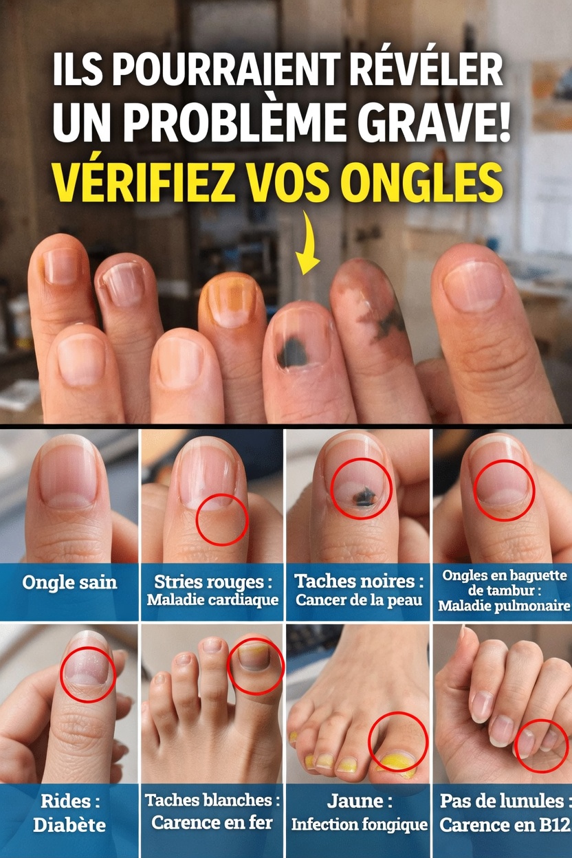 Ce que vos ongles peuvent révéler sur votre état de santé général : 9 signes courants à surveiller