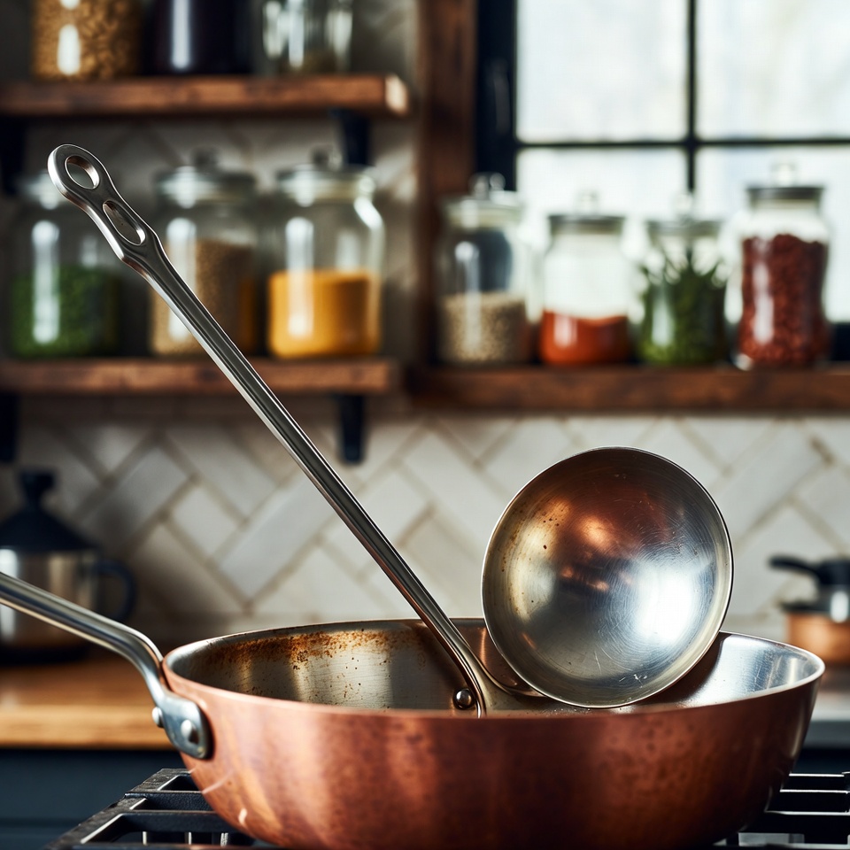 Voici pourquoi vous ne devriez pas laisser une louche dans la casserole pendant la cuisson