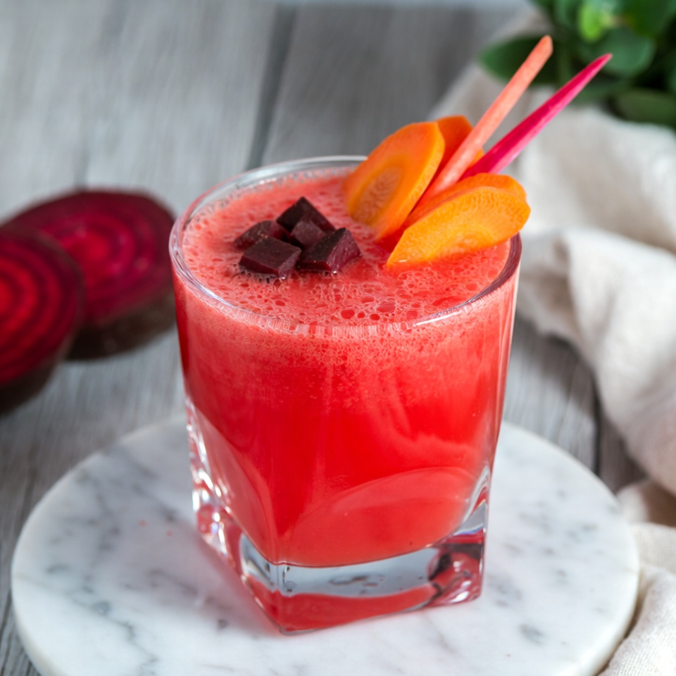 La boisson dont chaque femme a besoin : jus de pastèque à la carotte, à la betterave et au gingembre