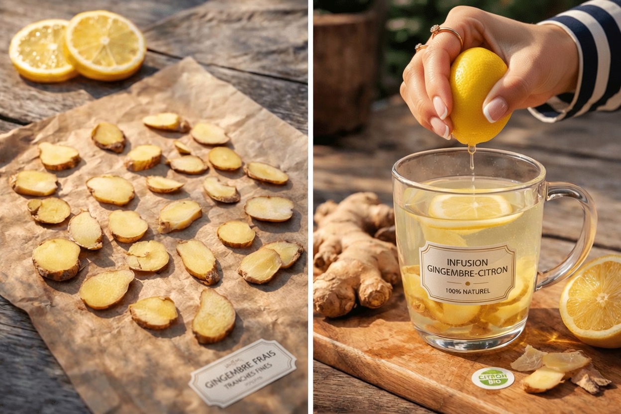 Le gingembre et le citron comme habitude bien-être quotidienne pour soutenir naturellement un confort visuel optimal