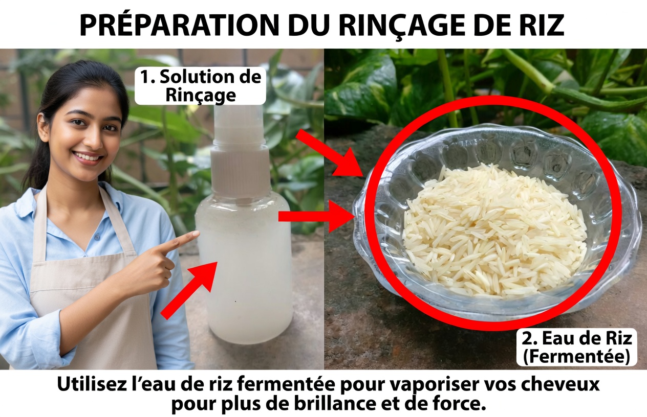 Eau de riz pour la pousse des cheveux – Des cheveux plus épais grâce à l’eau de riz