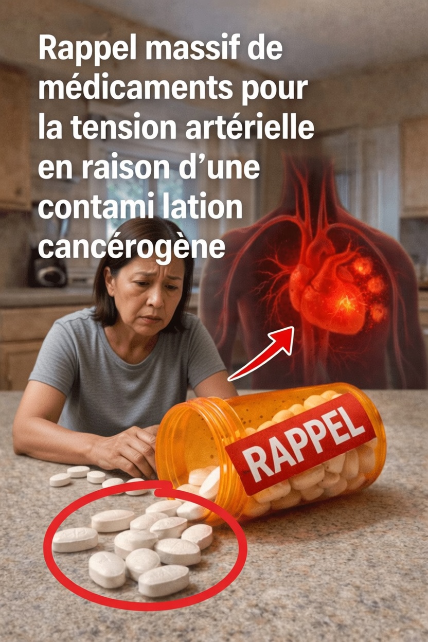Rappel urgent : plus de 580 000 bouteilles d’un médicament contre l’hypertension retirées en raison de risques de cancer